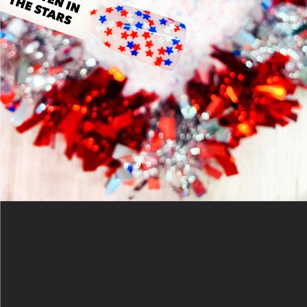 Sparkle & Co Written In The Stars White Red Blue Stars Nail Dip Powder NEW!